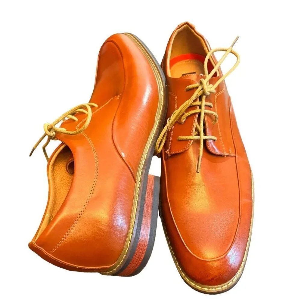 Bruno Marc New York Prime 1 Lace Up Brown Leather Lined Men's Oxford Shoe